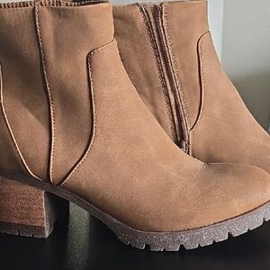 Kork-Ease Tan Leather Heeled Boots